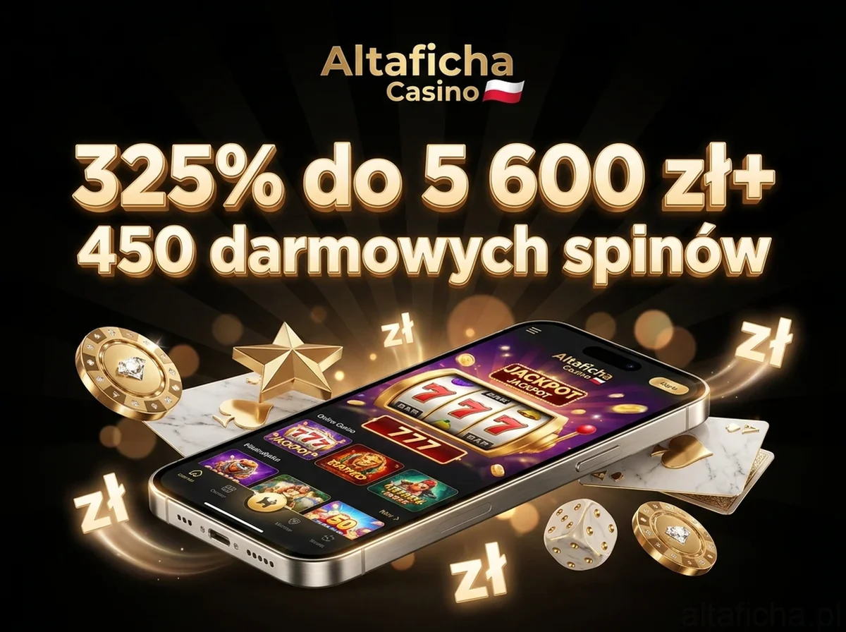 325% do 5 600 zł+ 450 darmowych spinów
